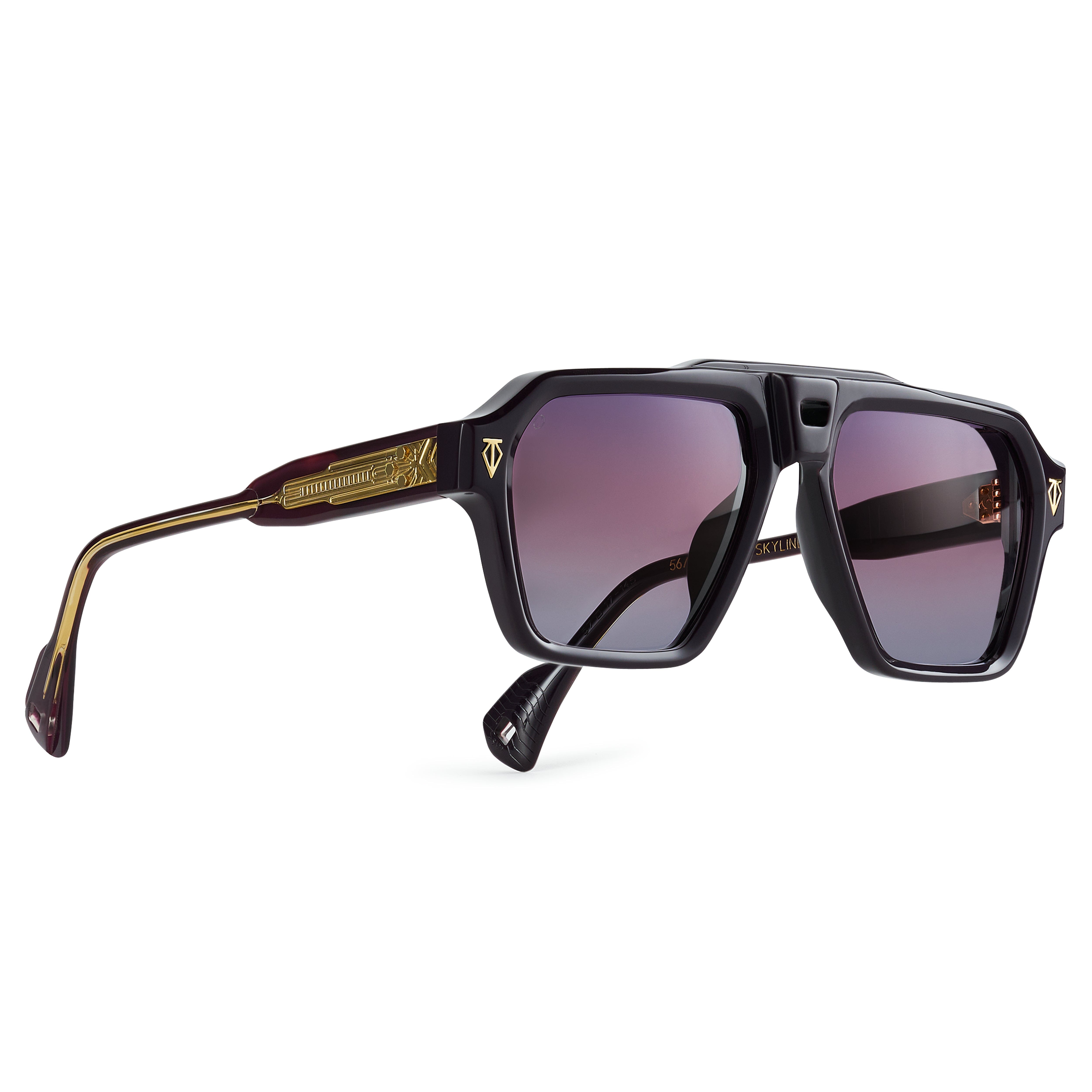 Skyline Specs 1507 Polarized Sunglasses - NEW CONDITION Dunes Premium Polarized Shiny Black Square UVA-UVB  main image 2