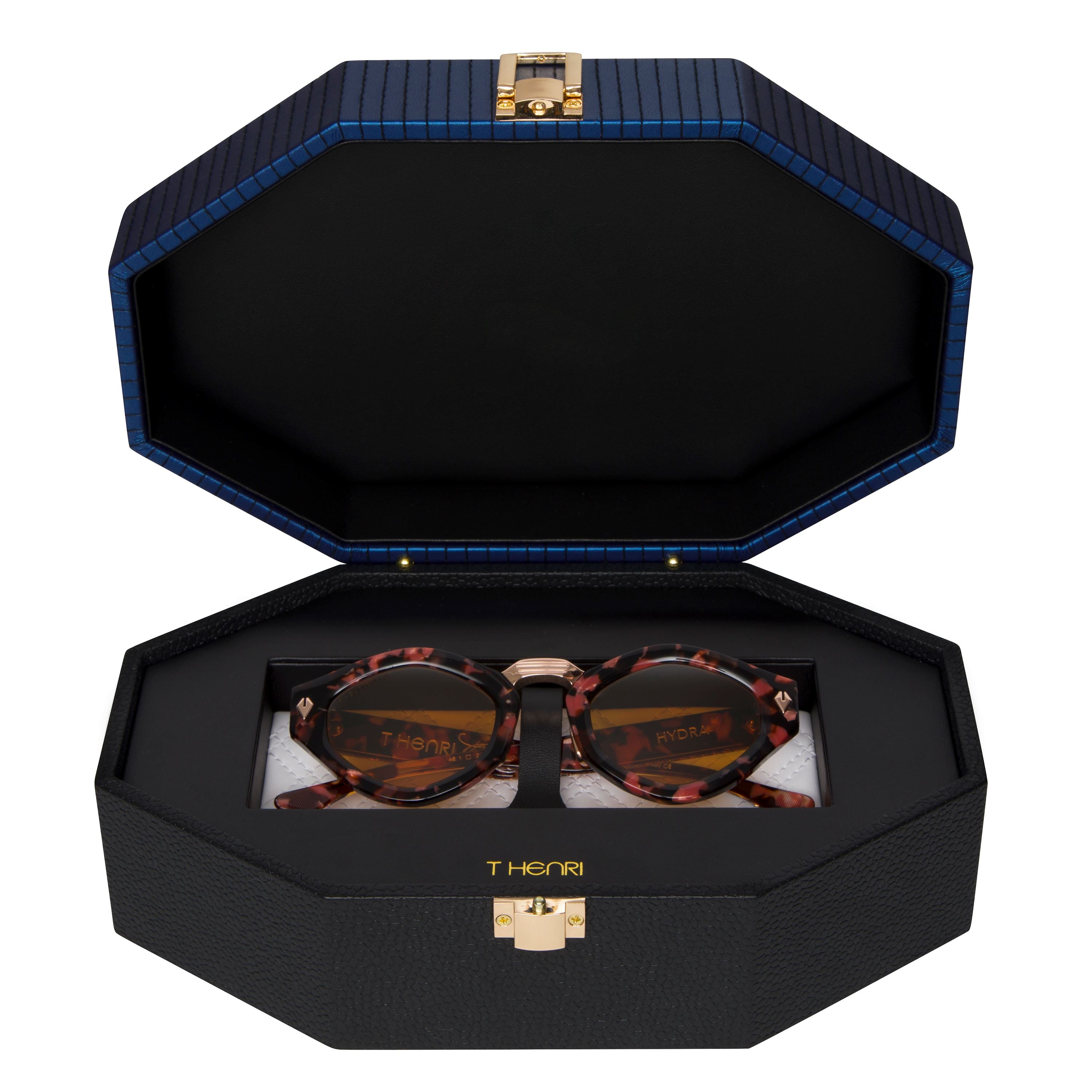 Krewe St. Louis Round Sunglasses Black/Shadow