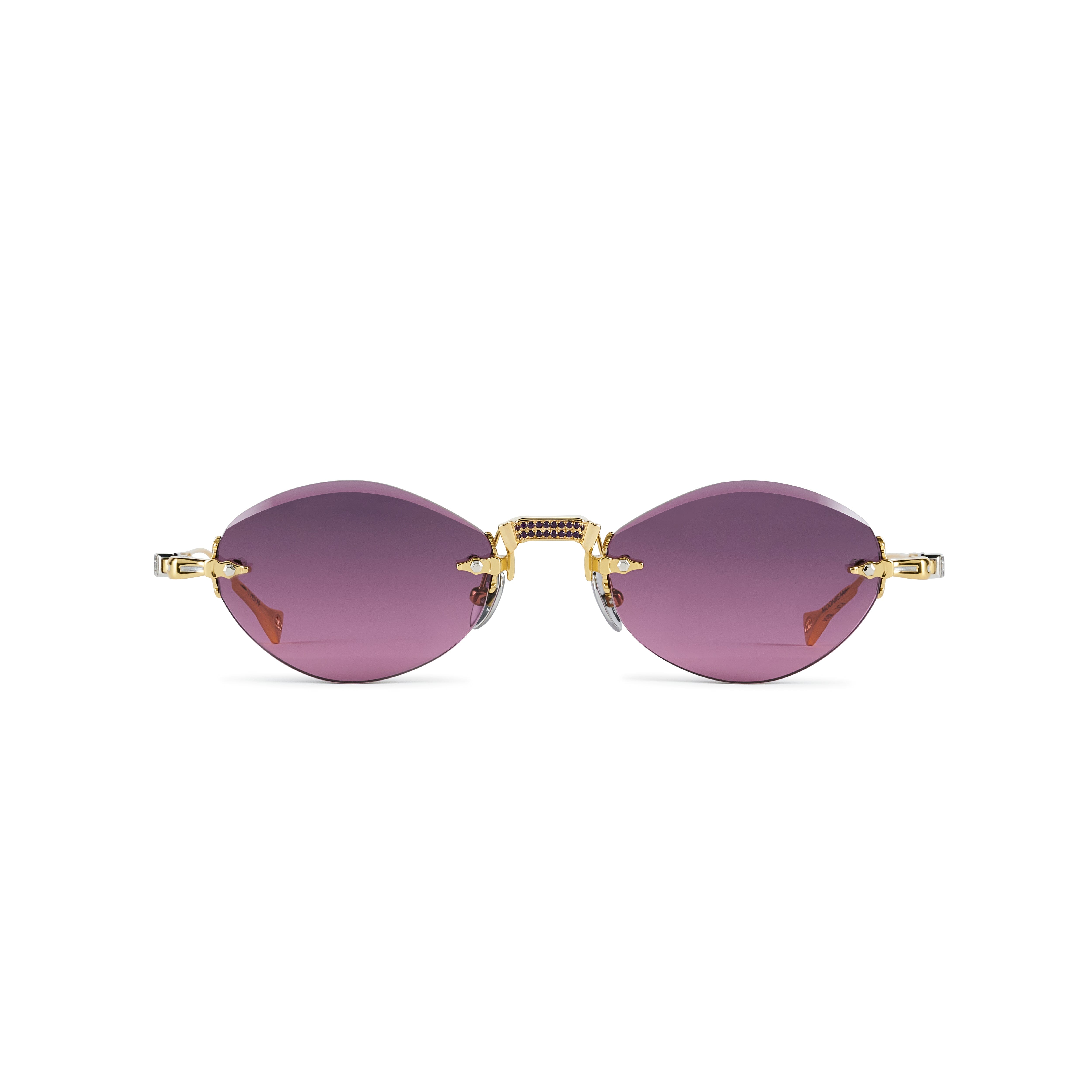 MOONBEAM | BESPOKE JEWEL FRAME | Amethyst Horizon - Natural Amethyst Sunglasses T HENRI 